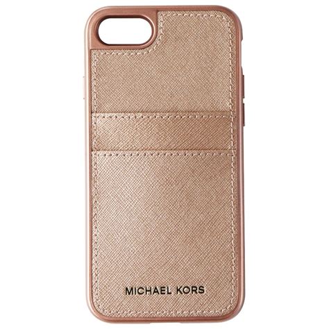 michael kors gold leather iphone case|Michael Kors iPhone 14 case.